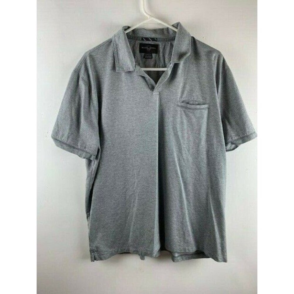 Black Brown 1826 Mens Size XXl Polo Shirt Pocket Gray